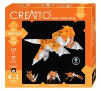 KOSMOS Creatto Säbelzahntiger / Saber Tooth Tiger, Bastelset, 3D-Puzzle, Nachtlicht, Leuchtfigur, Dekoration, Puzzle, 3676