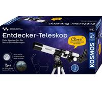 KOSMOS Entdecker-Teleskop, für Einsteiger, 100-fache Vergrößerung, Kinder, Sternbeobachtung, 676889