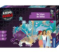 KOSMOS Krimipuzzle Die drei Der Schatz der Delfine, Krimi Puzzle, Rätsel, Spiel, Kinder, ab 8 Jahren, 685287
