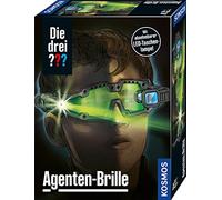 Kosmos Les Trois Lunettes d'agent, Double LED intégrées pour éclairer dans l'obscurité, visière Pliable avec lentille de Recherche et loupe, Jouet détective, Jeu de rôle