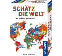 KOSMOS Schätz die Welt, Geografiespiel, Wissensspiel, Brettspiel, Kinderspiel, ab 10 Jahren, 682866