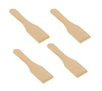 Kosmosta Raclette en bois Spatule à raclette Ustensiles de cuisine en bois pour poêles anti-adhésives, grilles à fromage, planches gastronomiques, poêles à frire, fondue, 4 pièces/ensemble