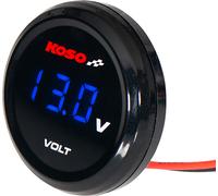 Koso Europe Voltmètre indicateur de tension Coin D40 Noir affichage bleu Universel