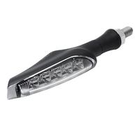 KOSO Homologation du clignotant pour motocyclette E LED clignotant métal M8 noir, verre clair