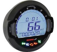 KOSO MOTO COMPTEUR UNIVERSEL DL-03SR BLANC RETRO-ECLAIRAGE NOIR (EL)
