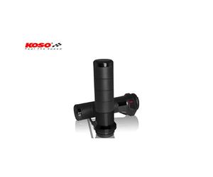 KOSO poignées chauffées Titan-X pour Harley Davidson avec commutateur intégré, noir, noir