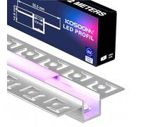 KOSOOM 6×Profilé LED Encastrable Placo 2m (2000×55,5×14,9 mm) - Profile Alu pour Ruban LED ≤12 mm avec Diffuseur Opalin, Rail Aluminium avec Cache Idéal Comme Baguette Plafond