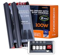 KOSOOM Transformateur LED 24v 100W 4.16A 2pcs 230V 220V Alimentation DC Transfo pour ruban LED driver dimmable alimentation basse tension transfo pour power supply tranformateur alim 24v