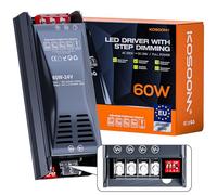 KOSOOM Transformateur LED 24v 60W 2.5A 1pcs 230V 220V Alimentation DC Transfo pour ruban LED driver dimmable alimentation basse tension transfo pour power supply tranformateur alim 24v