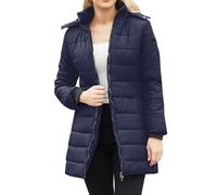 kosopse Veste softshell pour femme - Doudoune légère pour femme - Grandes tailles - Veste d'hiver noire avec capuche - Veste de transition élégante avec veste intérieure amovible, bleu, XXXXXL