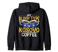 Kosovo Pride Kosovar My Blood Groupe is Kosovo Coffee Sweat à Capuche