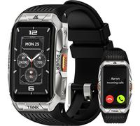 KOSPE TANK X2 Smart Watch Fitness Tracker 24/7 Heart Rate Blood Oxygen Monitor Sleep Tracker Blutooth Call Acier inoxydable Unibody 1.64" AMOLED Always