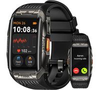 KOSPE TANK X2 Smart Watch Fitness Tracker 24/7 Heart Rate Blood Oxygen Monitor Sleep Tracker Blutooth Call Acier inoxydable Unibody 1.64" AMOLED Always