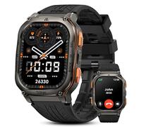 KOSPET M3 Ultra GPS Montre Connectée Homme, 60 Jours d'Autonomie 50M Étanche, 1.96" AMOLED Always-on Boussole Baromètre, Smartwatch Acier Inoxydable Fréquence Cardiaque, iOS et Android (Noir)