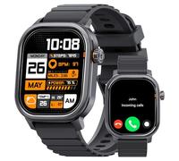 KOSPET Pulse Montre Connectée Homme Femme, Écran AMOLED de 1,96", Appels Bluetooth/Podomètre/Fréquence Cardiaque/Spo2/Suivi du Sommeil, 18j Autonomie, 175+ Modes Sport, étanchéité IP68 (Noir)