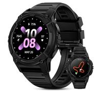 KOSPET S2 Montre Connectée Homme Femme GPS, 1.32" Écran Toujours Activé AMOLED 5ATM Étanche Boussole Baromètre Appel, Smartwatch 170+ Modes Sport Suivi du Sommeil Fréquence Cardiaque (Noir)