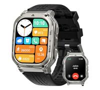 KOSPET Tank M3 Montre Connectée Homme, Militaire 1.96" AMOLED Toujour Activé 5ATM Étanche, 60 Jours d'Autonomie, Smartwatch avec Homme Appel, 170 Mode Sport, Fréquence Cardiaque, iOS Android