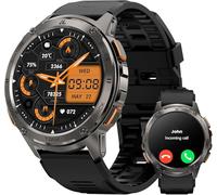 KOSPET Tank T3 Montre Connectée Homme, Appel Bluetooth, Batterie de Grande, 50M Étanche, Boîtier en Acier Inoxydable, Smartwatch avec Boussole Altimètre/Suivi du Sommeil/Fréquence Cardiaque (Black)