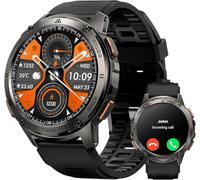 KOSPET Tank T3 Montre Connectée Homme, Boîtier Robuste en Acier Inoxydable | Batterie de Grande, 5 ATM Étanche, IP69K, Suivi du Sommeil et Fréquence Cardiaque, Appel Bluetooth, Boussole et Altimètre