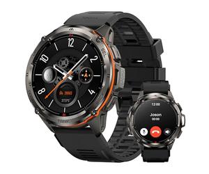 KOSPET Tank T3U2 Montre Connectée Homme | Robuste, 1,43'' AMOLED, IP69, Boussole, Appel Bluetooth, Suivi du Fréquence Cardiaque et Sommeil, Compatible Android & iPhone