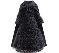 Kosplay Fille Elphaba Cosplay Costume avec Cape Déguisement de Wicked Costume de Sorcière Elphaba Robe Gothique Noire Noël Halloween Carnaval Fête Performance Vêtements Enfant 110-160