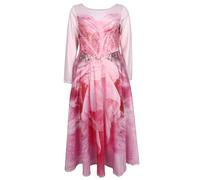 Kosplay Fille Glinda Costume Déguisement de Wicked 2 Glinda Robe de Princesse Rose Costume de Bonne Sorcière Anniversaire Noël Halloween Carnaval Fête Cosplay Enfant 110-160