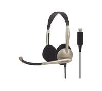 KOSS CS100 ordinateur Micro-casque supra-auriculaire filaire noir, or Suppression du bruit du microp