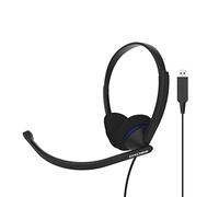 Casque d'Écoute Filaire USB avec Microphone Anti-bruit, Bureau Vidéoconférence, , Noir, KOSS, CS200 USB