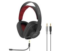 Koss GMR540A ISO Casque de Jeu Audio Supra-auriculaire Fermé à l'Arrière avec Micro Amovible, Design Ultra Léger et Durable, Noir et Rouge