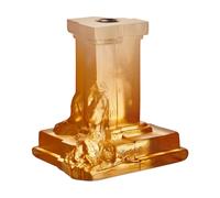 Kosta Boda Bougeoir Rocky Baroque 150 mm Brume d'ambre