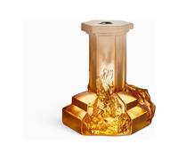 Kosta Boda Bougeoir Rocky Baroque 175 mm Brume d'ambre