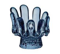 Kosta Boda Photophore en verre circulaire Solros 9.2 cm Bleu