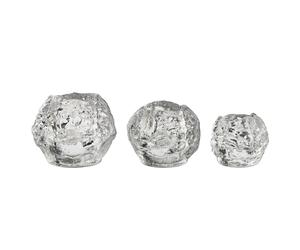 Kosta Boda Photophore Snowball lot de 3 lot de 3