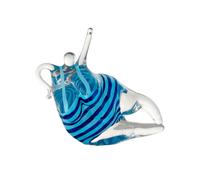 Kosta Boda Sculpture en verre KE Badlycka Turquoise-bleu