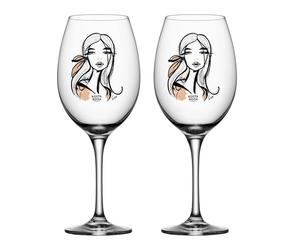 Kosta Boda Verre à vin All about you 52 cl lot de 2 Wait for her (dusty pink)