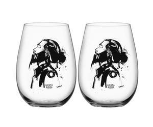 Kosta Boda Verre All about you 57 cl lot de 2 love him (gris)