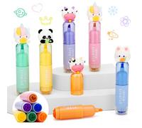 KOSTACHI Lot de 24 Tampon et Mini Surligneur Originaux pour Enfants - Cadeau Anniversaire Enfants Invites, Pinata Anniversaire Fille Garcon & Sac Anniversaire Enfant
