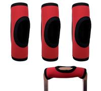 KOSTOO Housse de poignées de bagage en néoprène avec poignée souple, couverture de poignée d'identification avec design creux pour valises, bagages, accessoires de voyage (lot de 3 pièces rouge)