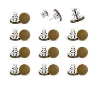 KOSTOO Lot de 10 boutons de rechange pour jeans - 17 mm - Amovibles et amovibles - Sans couture instantanée - Pour pantalons, jeans, etc. - Cuivré