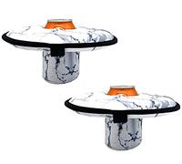 KOSTOO Lot de 2 sous-verres flottants en néoprène de grande taille pour piscine, fête, eau, amusement, convient aux canettes fines et aux canettes à large goulot (blanc), 22,9 x 9,9 cm