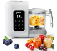 KOSTTE Robot Cuiseur Mixeur pour Bébés 6-en-1, Cuiseur Mixeur Multifonctions, Blender bebe, Réchauffe, Décongèle, Fonction autonettoyante, Cuisson Vapeur, Diversification alimentaire