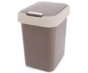 Kosz na śmieci plastikowy brązowy 12 l
