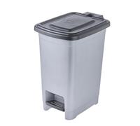 keeeper Poubelle à pédale Olaf 10 L - nettoyage facile, pédale hygiénique - Light Silver (argent)