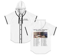 Kota The Friend No Rap On Sunday Tour 2025 Merch Maillot de baseball à capuche à manches courtes T-shirt unisexe col rond, blanc, S