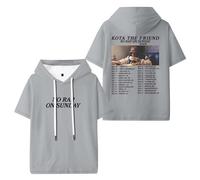 Kota The Friend No Rap On Sunday Tour 2025 Merch T-shirts à capuche unisexe à manches courtes Vêtements tendance, gris, 3XL