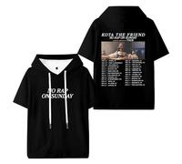 Kota The Friend No Rap On Sunday Tour 2025 Merch T-shirts à capuche unisexe à manches courtes Vêtements tendance, Noir , L