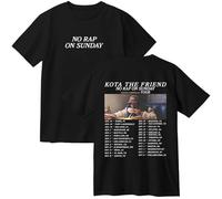 Kota The Friend No Rap On Sunday Tour 2025 T-shirt en coton merch unisexe tendance col rond à manches courtes, Noir , XL
