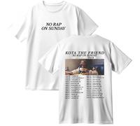 Kota The Friend No Rap On Sunday Tour 2025 T-shirt en coton merch unisexe tendance col rond à manches courtes, blanc, XL