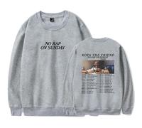 Kota The Friend No Rap On Sunday Tour Sweatshirt à col rond Merch Casual Sweatshirt Unisexe Vêtements, gris, XXL