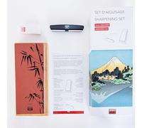 Set d'aiguisage : Pierre à Eau Grain 1000/6000, Socle Antidérapant, Aplanisseur de Pierre et Guide d'Angle à 15 Degrés - Kotai